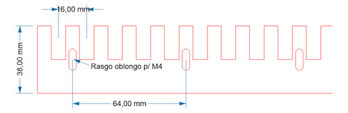 Perfil De Alúminio Anodizado Para Mesa Laser Co2 Facas