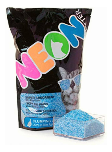 Neon Arena Para Gatos De Cristal Azul Clumping, Bolsa De 4