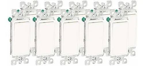 comprar Leviton 5603-2 W, 15 Amperios, 120\u002F277 V, Decora Rocker De 3