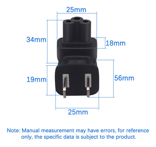 Adaptador De Corriente Nema 1-15p A C5, Enchufe Estadouniden