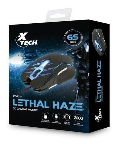 Imagen 5 de 6 de Mouse Gamer X-tech Xtm610 800/3200 Dpi 6 Botones Usb Optico