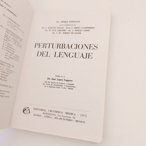Perturbaciones Del Lenguaje - Jorge Perelló (d) (Usado)