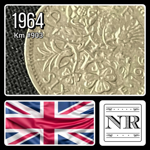 Inglaterra - 6 Pence - Año 1964 - Km #903