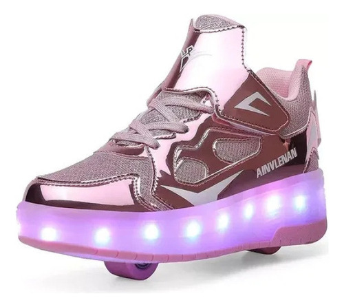 Zapatos Infantiles Con Luces Led, Patines Con Ruedas