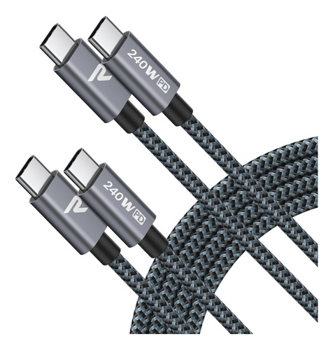 Rampow Cable Usb C A Usb C (6 Pies, 2 Unidades)