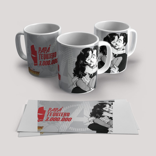 Taza O Tazon Marvel Dia Del Padre 3 Full Print  + Caja