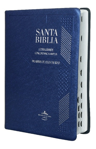 Biblia Reina Valera 1960 Letra Grande PJR Indice Azul Vinil, de Sociedades Bíblicas Unidas. Editorial Sociedades Bíblicas Unidas en español