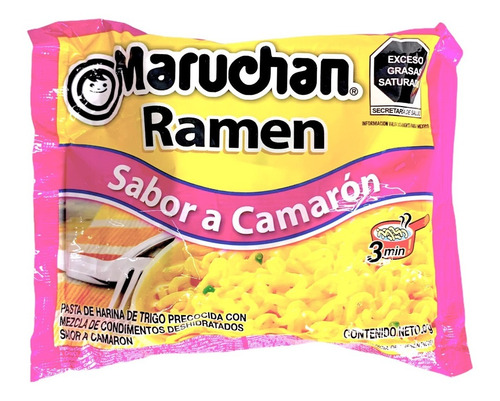 Imagen 1 de 3 de Sopa Maruchan Ramen Sabor A Camaron 85 Gr