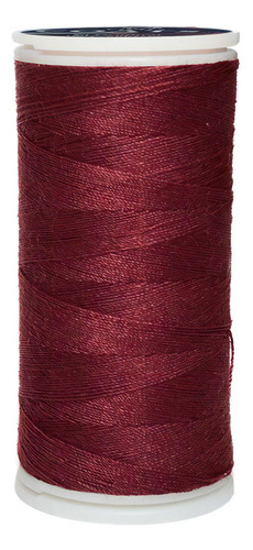 Caja 12 Pzas Hilo Coats Poliéster Liso 3 Cabos Fibra Corta Color T6980-0192 Vino