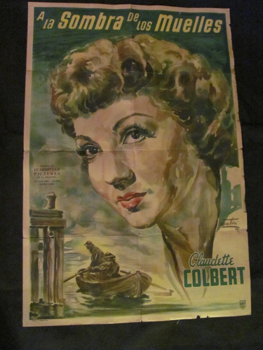 Afiches De Cine Con Claudette Colbert-ilustra Venturi