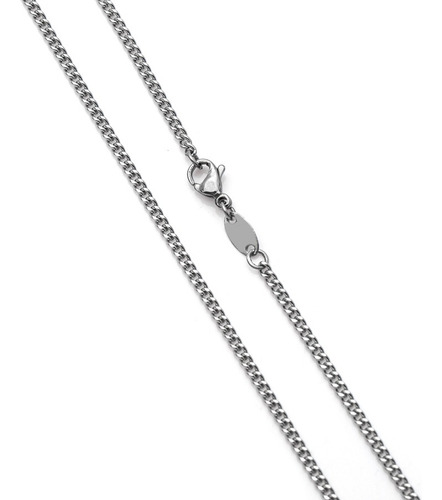 Corrente Cordão Escapulário Aço Inox Ogrife J-449 Cor Cinza Claro