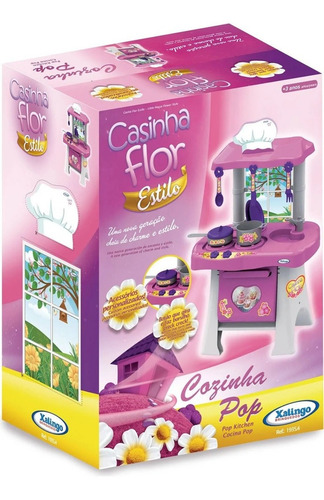 Fogão Infantil Chef Gourmet Casinha Flor Xalingo 04210