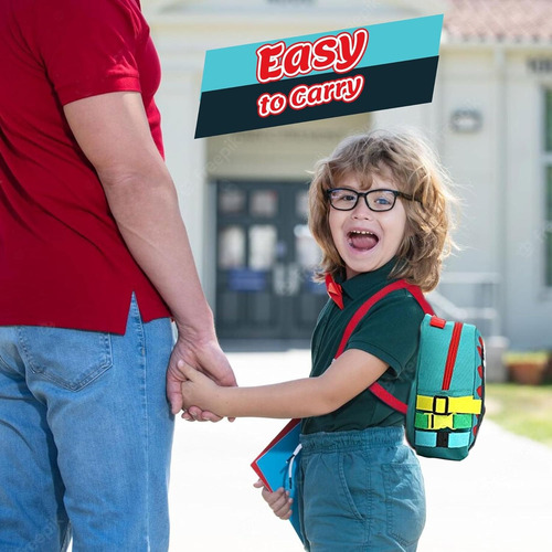 Montessori - Mini Mochila De Dinosaurio Para Actividades Sen