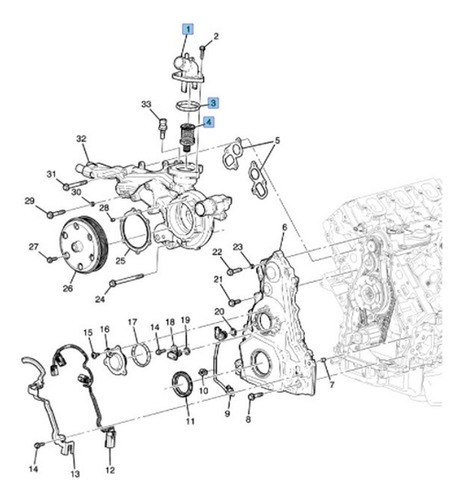 Termostato Motor Cadillac Escalade Esv 6.2l V8 2016