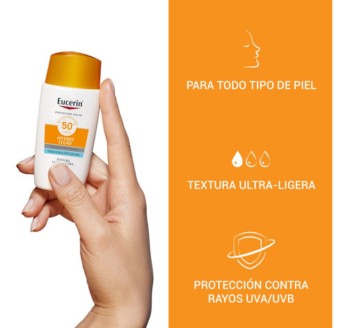 Combo X 2 Protector Solar Eucerin Fps 50 Hydro Fluid 50 Ml