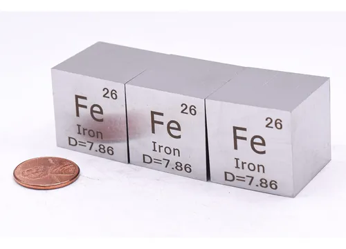 Cubo De Elemento Tabla Periodica 1 Hierro Para Enseñanza
