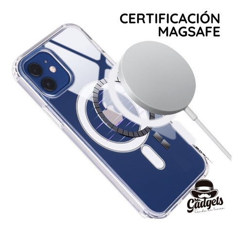 Imagen 5 de 5 de Funda + Cargador Magsafe + Cámara Para iPhone Transparente
