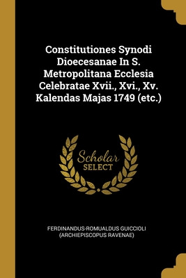 Libro Constitutiones Synodi Dioecesanae In S. Metropolita...