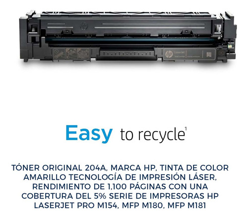 Toner Hp 204a Original Cf512a Laserjet Amarillo