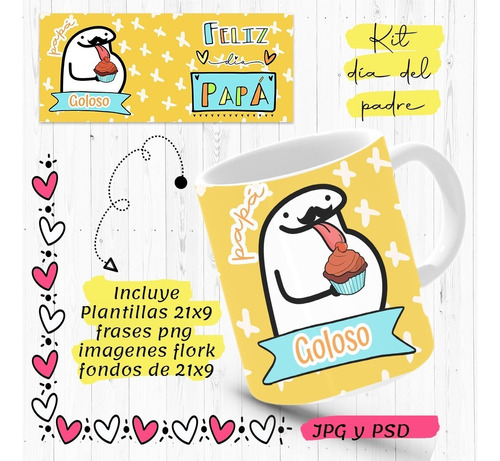 Plantillas Tazas Día Del Padre Sublimar/diseños Flork | MercadoLibre