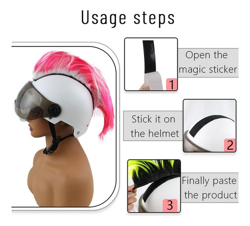 Mohawk Para Pelucas De Casco Casco De Motocicleta Accesorios