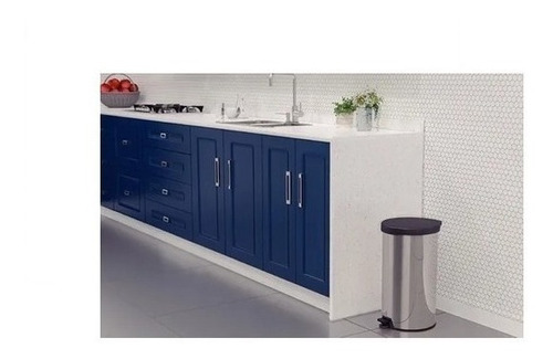 Imagen 3 de 6 de Cesto Tacho Basura Tramontina Acero Inoxidable Pedal 20 Lts