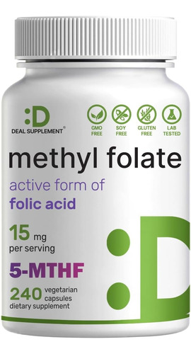 Metil Folato Forma Activa Acido Folico Biodisp 15mg X240u