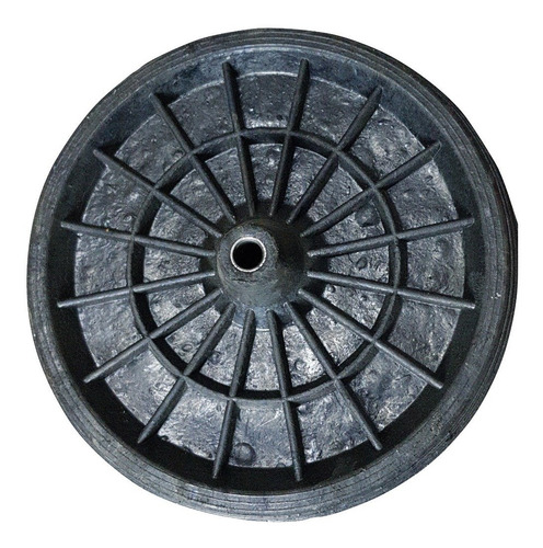 Rueda Para Hormigonera De Caucho Macizo 350mm Eje 26mm Ruedas Negro