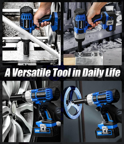 1/2 Impact Gun 20v Cordless Impact Wrench Bundle With Extra