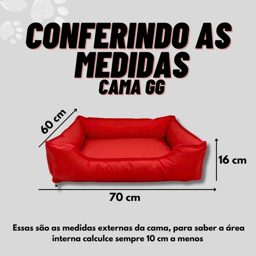 Caminha Para Cachorro Impermeável Gg Lavável Pet 70x60 Luxo