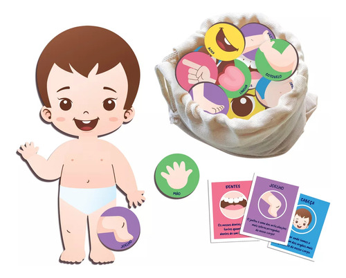 Jogo Pedagógico Cadê O Seu Pé? Linha Inclusiva Nig Brinquedo