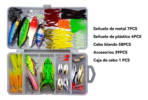 Señuelos Para Pesca De Río, Kit Para 109 Pzs Señuelos Pesca