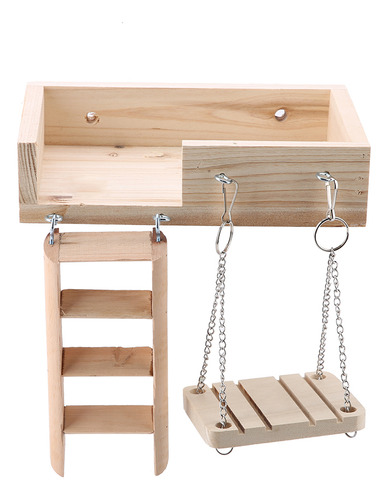 Hámster Ladder Toys, 3 Piezas, Divertido Columpio De Madera