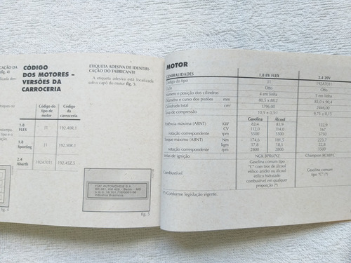 Manual Do Proprietário Do Fiat Stilo - Edição Fevereiro/2008 (Usado)