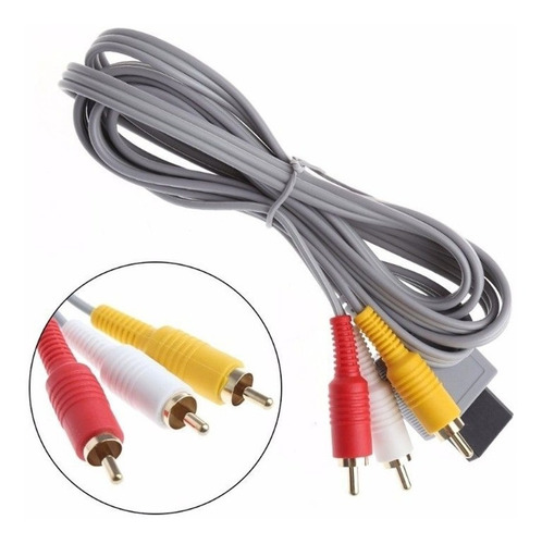 Cable De Audio Y Video Rca Para Nintendo Wii Y Wii U