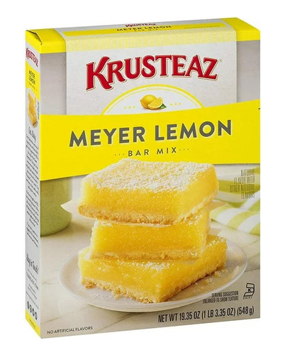 2pz Meyer Lemon Bar Mix Limón Amarillo Harina Pay Krusteaz 