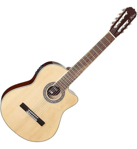 Violão Hofma Eletroacústico 7 Cordas Nylon Hmc-227 Natural