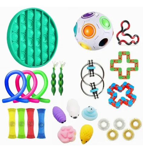 25 Unids/pack Burbuja Fidget Juguete Sensorial Juguetes Aliv