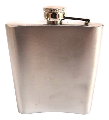 Kit Porta Uisque Inox + Capa Couro Com Alça P/ Prender Cinto Cor Preto Bordado Mangalarga