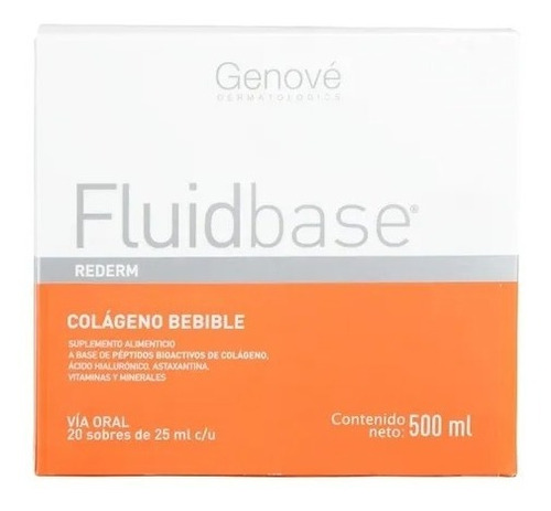 Genové Fluidbase Rederm Caja Con 20 Sobres De 25ml (500ml)