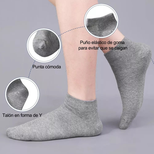 20 Pares Calcetines Cortos Deportiva Hombres Unisex Calceta