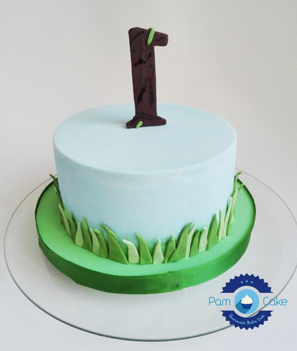 Torta Artesanal Animalitos De La Selva 1 Año Leon Tigre Mono