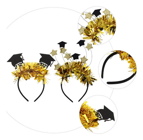 2 Diademas De Graduación Para El Pelo De Soltero