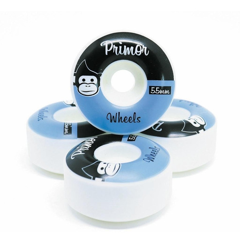 Roda Primor 55mm 101a Street Blue Black + Abec 7