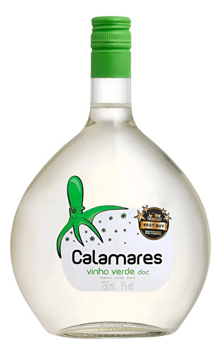 Vinho Branco Calamares Vinho Verde - 750ml Kit 6 Unidades