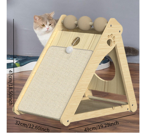 Rascador Plegable Para Gatos, Ahorra Espacio, Con Pelotas De