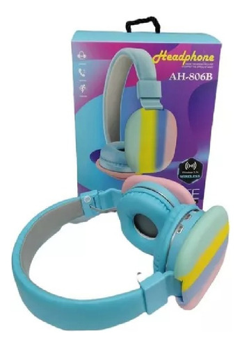 Auricular Infantil Arcoiris Multicolor Bluetooth Inalambrico