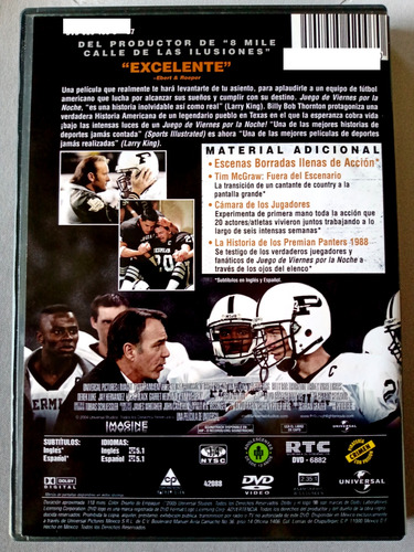 Juego De Viernes Por La Noche Friday Nights Lights Dvd (Usado)