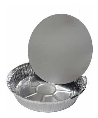 Envase Redondo De Aluminio Con Tapa Desechable R185b