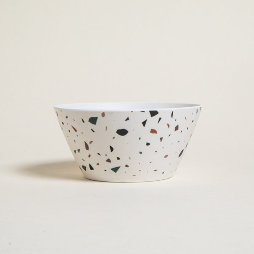 Bowl Redondo De Fibra De Bamboo Terrazzo 14x7 Cm